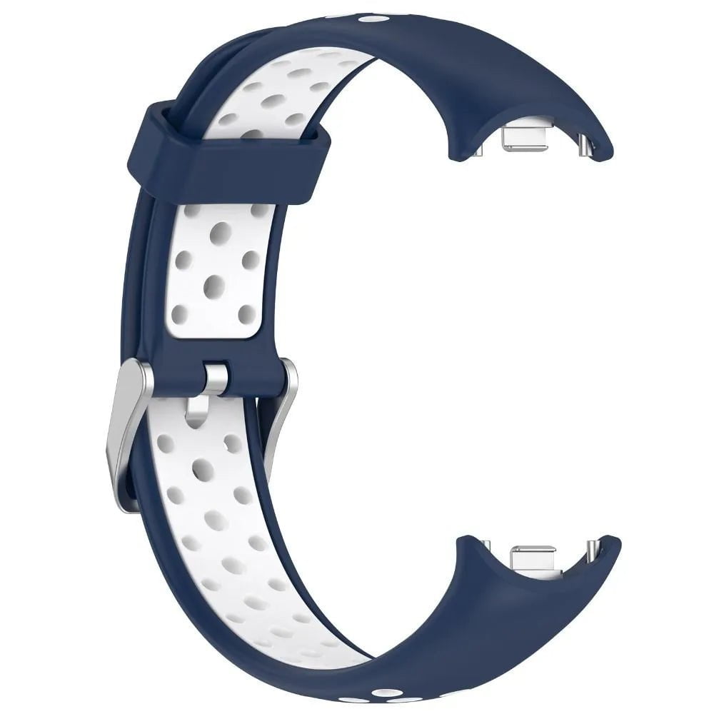 Storazone dark blue-white / For Xiaomi Band 8 Soft Silicone Strap for Xiaomi Mi Band 8 Breathable Sport Bracelet Wristband Belt for MiBand 8 Replacement Correa Watchband