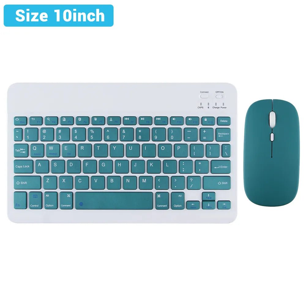 Storazone dark green-and mouse Mini Wireless Keyboard Bluetooth Keyboard For ipad Phone Tablet Portable Bluetooth Keyboard and Mouse For Samsung Xiaomi Android