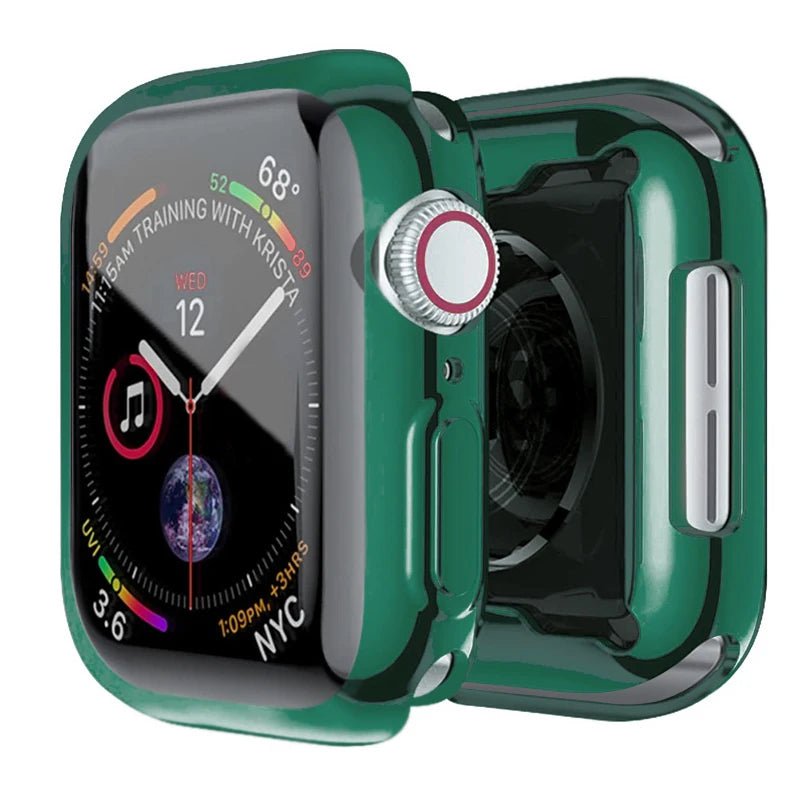 Storazone Dark green / Series 7 8 45MM Screen Protector For Apple Watch Case 45MM 41MM 44MM 40MM TPU bumper Cover 42MM 38MM accessories iwatch series 8 7 SE 6 5 4 3