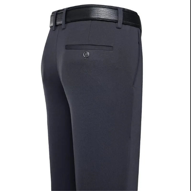Storazone Dark Grey / 38 2020 Mens Suit Pants Autumn Spring Business Dress Pants Casual Straight Pants Male cashmere trousers pantalon de vestir hombre