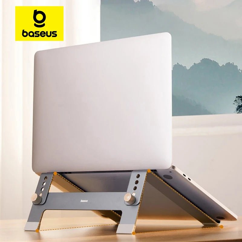 Storazone Dark Grey Baseus Laptop Stand Foldable Aluminum Alloy Portable Notebook Stand For Macbook Air Pro 10-17'' Computer Bracket Laptop Holder