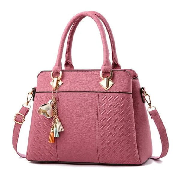 Storazone dark pink / 31x14x23cm Gusure Luxury Handbag Women Crossbody Bag with tassel hanging Large Capacity Female Shoulder Bags Embroidery Tote Sac A Main