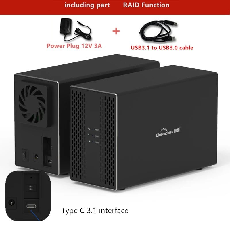 Storazone DB3502C-A-C-C / Russian Federation 3.5" Dual Bay docking station external hdd enclosure raid Array Cabinet sata Hard Disk Array with RAID Function Disk Array Box