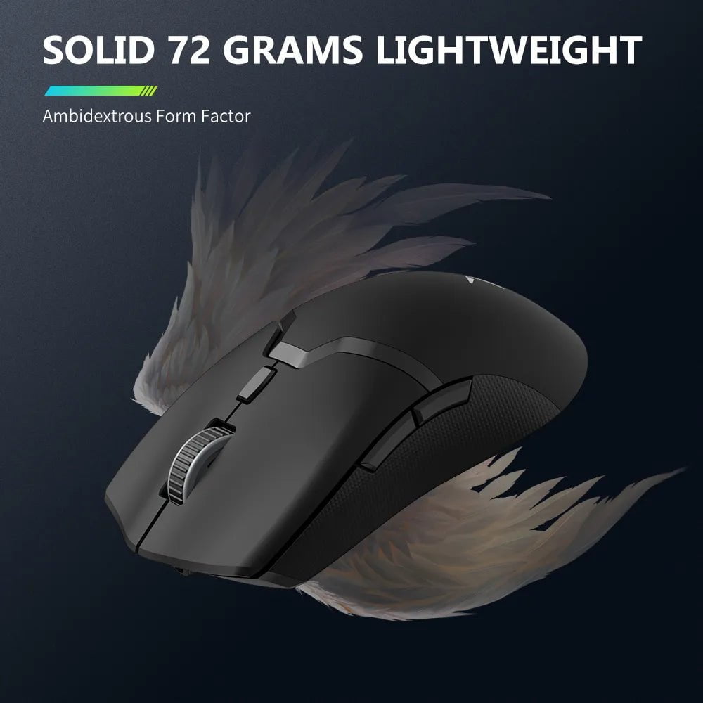 Storazone Delux M800 PRO PAW3395 Wireless Gaming Mouse Bluetooth Tri-Mode Connection 26000DPI Huano Pink Switches Macro Mice For PC Gamer