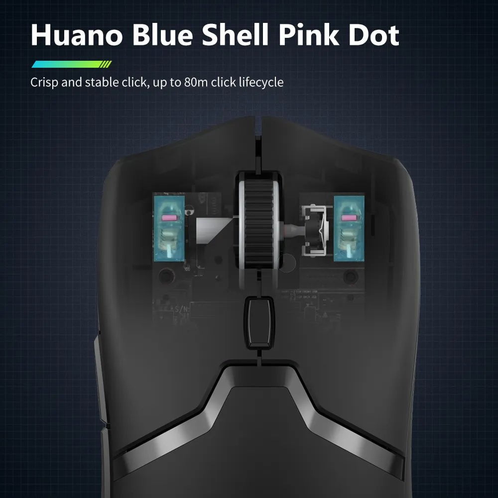 Storazone Delux M800 PRO PAW3395 Wireless Gaming Mouse Bluetooth Tri-Mode Connection 26000DPI Huano Pink Switches Macro Mice For PC Gamer