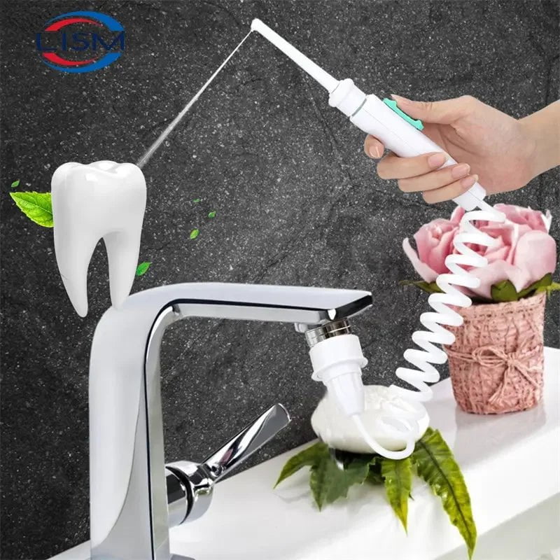 Storazone Dental Water Flosser Faucet Oral Irrigator Floss Dental Irrigator Portable Dental Water Jet Teeth Cleaning Mouth Washing Machine