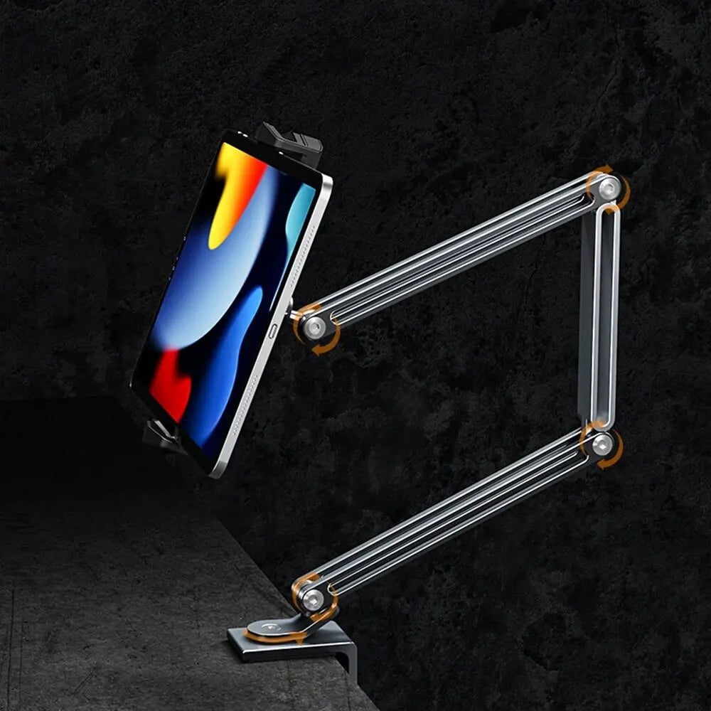 Storazone Desk Bed Tablet Stand Adjustable for 4-12.9 Inches Mobile Phones Tablets Aluminum Arm Mount Support for iPad Pro Mini Xiaomi Tab