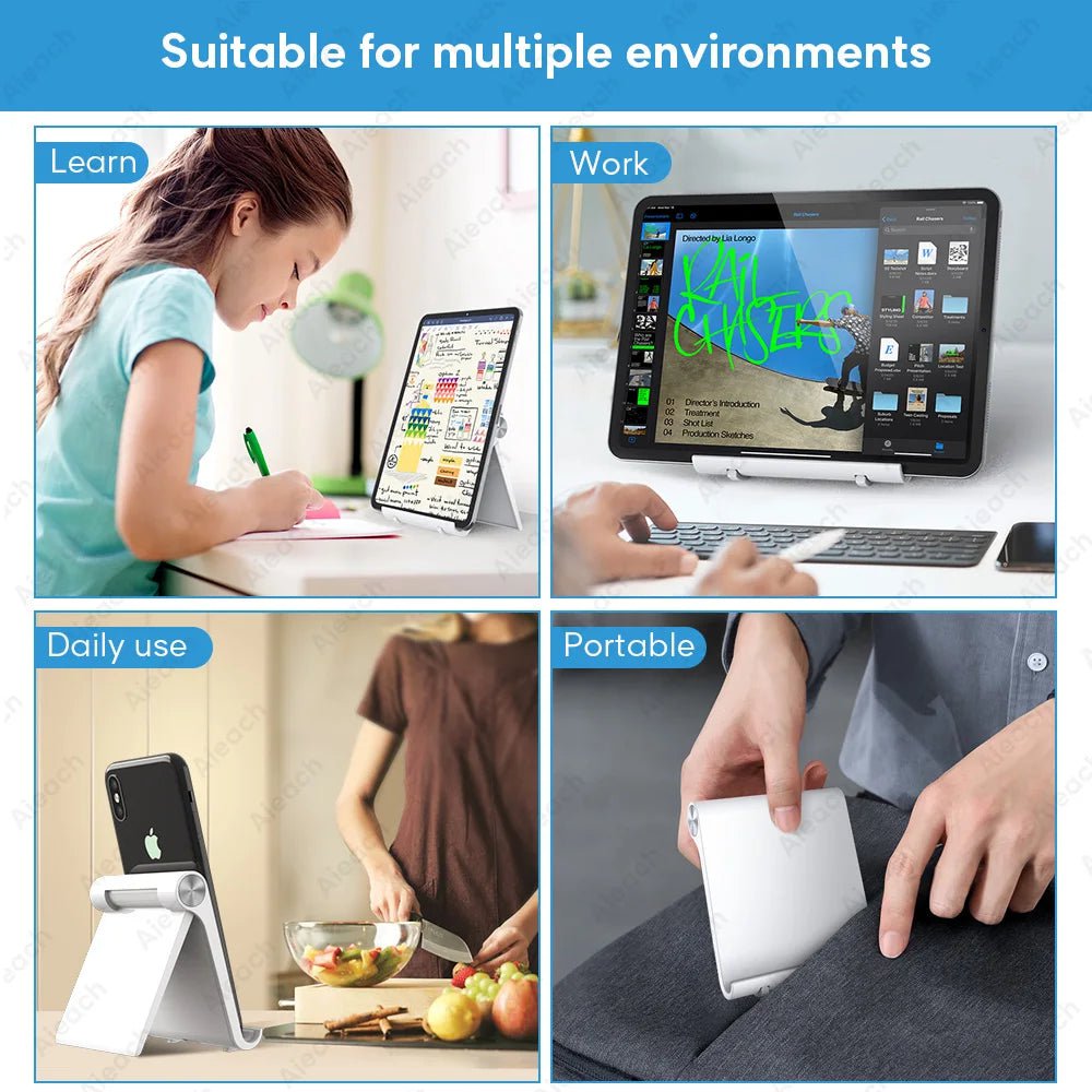 Storazone Desktops Holder For Tablet 7.9 to 11 inch , Adjustable Folding Bracket Tablet Stand For iPad Xiaomi Samsung Mobile Phone Support