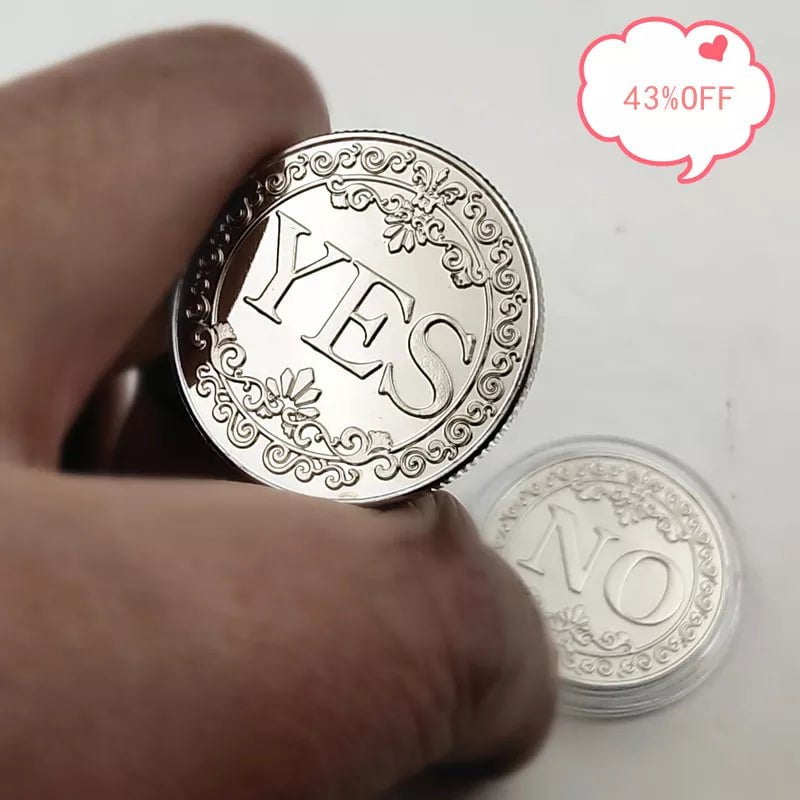 Storazone Diameter 25mm Coin YES or NO  Make Decision Commemorative Badge Double Sided Embossed Plating Collection  Collect Coins  Charm