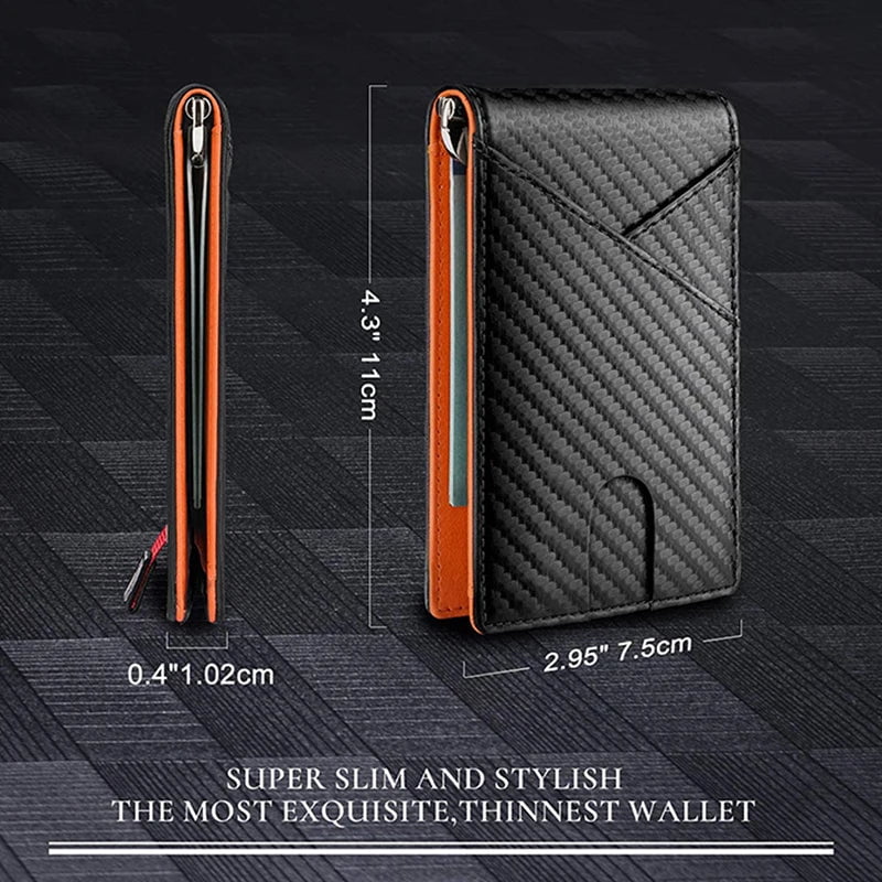 Storazone DIENQI Carbon Fiber Rfid Slim Card Luxury Wallet Money Bag Men's Wallet Bifold Billfold