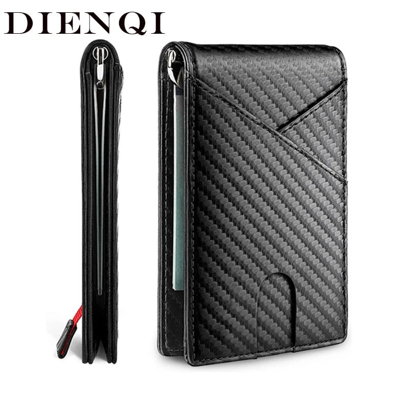 Storazone DIENQI Carbon Fiber Rfid Slim Card Luxury Wallet Money Bag Men's Wallet Bifold Billfold