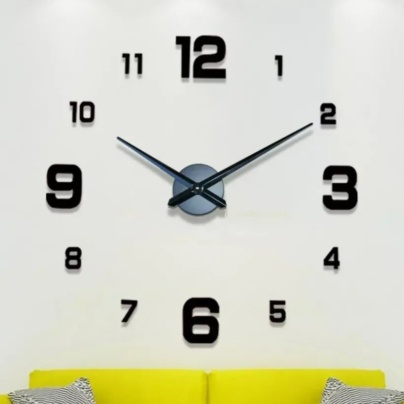 Storazone Digital Clock Wall Clock Living Room Large Garden Acrylic Mirror Sticker Decoration Decoration for Bedroom Decororation Clocks