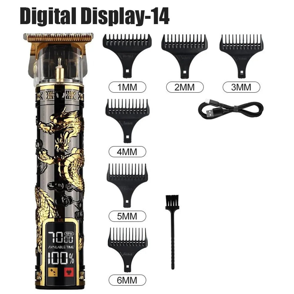 Storazone Digital Display 14 Electric Hair Clippers Rechargeable Shaver Beard Trimmer Professional Men Hair Cutting Machine Beard Barber Hair Cut