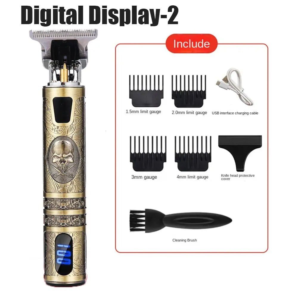 Storazone Digital Display 2 Electric Hair Clippers Rechargeable Shaver Beard Trimmer Professional Men Hair Cutting Machine Beard Barber Hair Cut