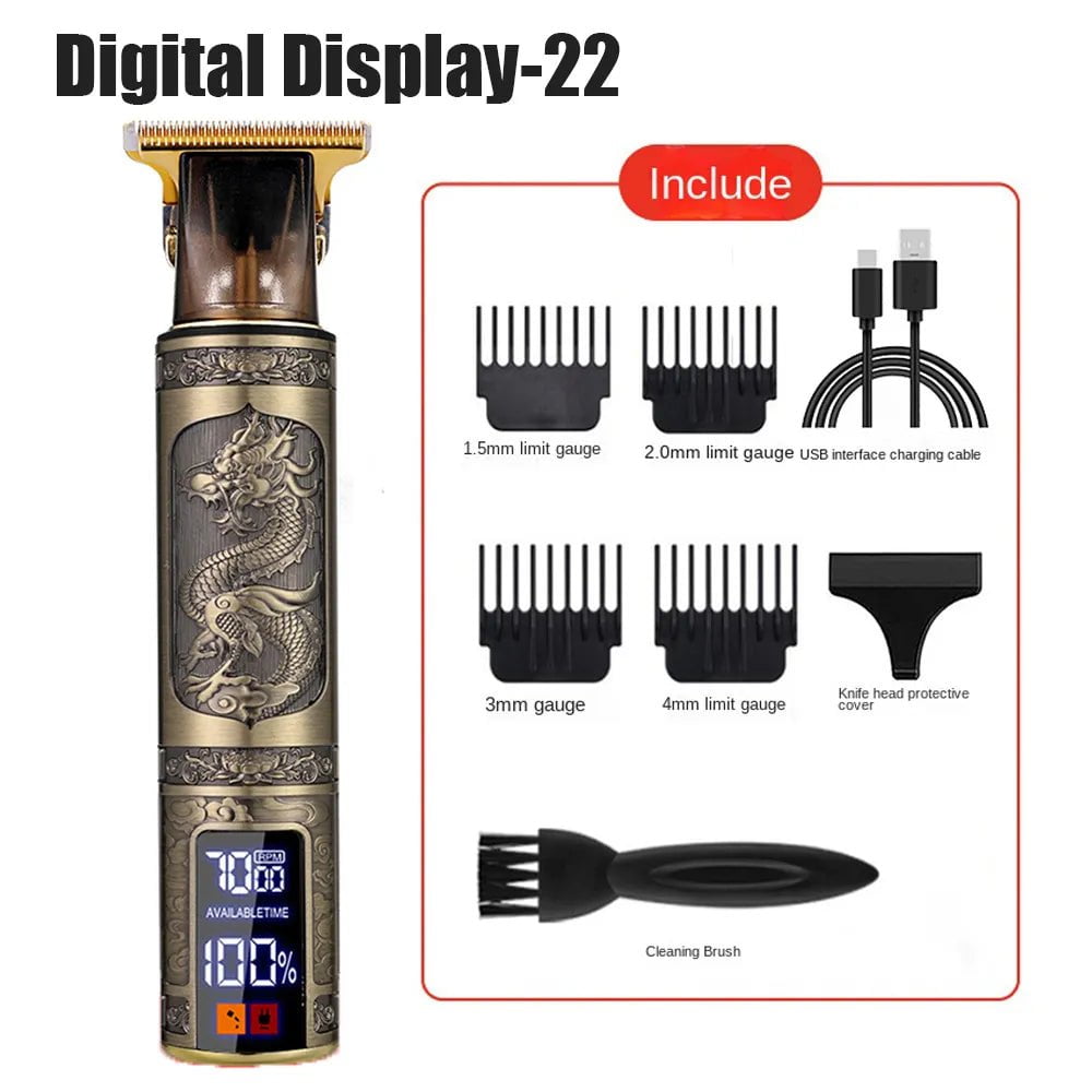 Storazone Digital Display 22 Electric Hair Clippers Rechargeable Shaver Beard Trimmer Professional Men Hair Cutting Machine Beard Barber Hair Cut