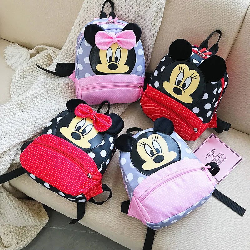 Storazone Disney Cartoon Backpack For Baby Boys Girls Minnie Mickey Mouse Children Lovely Schoolbag Kindergarten Schoolbag Kids Gift