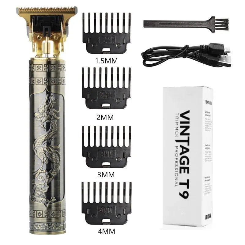 Storazone Dragon Gold T9 USB Electric Hair Clipper For Men Hair Cutting Machine Rechargeable Man Shaver Trimmer Barber Technical Beard Trimmer