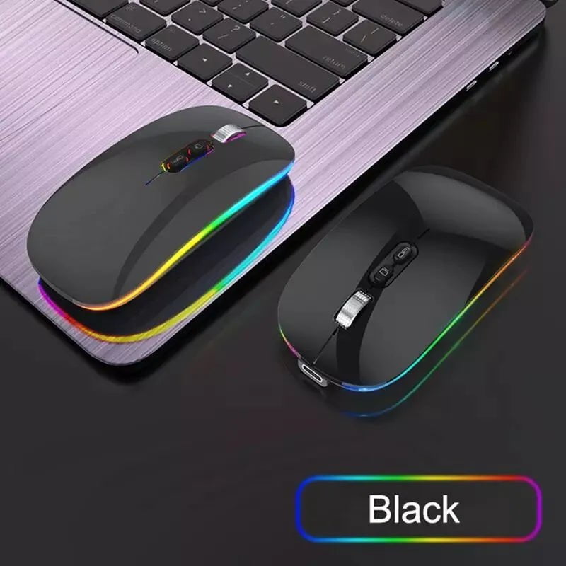Storazone Dual Mode Bluetooth 2.4G Wireless Mouse One-Click Desktop Function Type-C Rechargeable Silent Backlight Mice for Laptop PC New