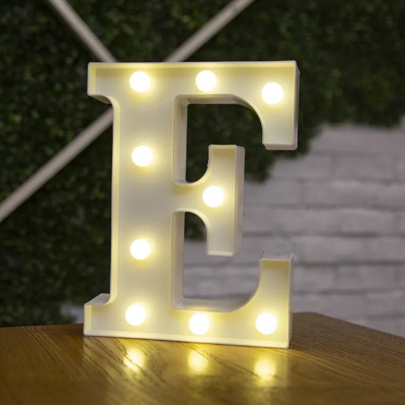 Storazone E / 22cm Luxury Alphabet Letter LED Lights Luminous Number Lamp  Battery Night Light for Home Wedding Birthday Christmas Party Decoration