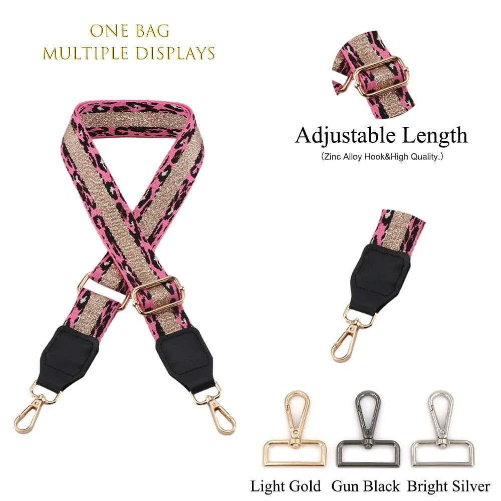 Storazone E173-A3-P1 / Light Gold Buckle Adjustable Shoulder Bag Strap For Crossbody Handbag Strap Fashionable Colourful Wallet Woman Accessories Replaceable Bag Bandage