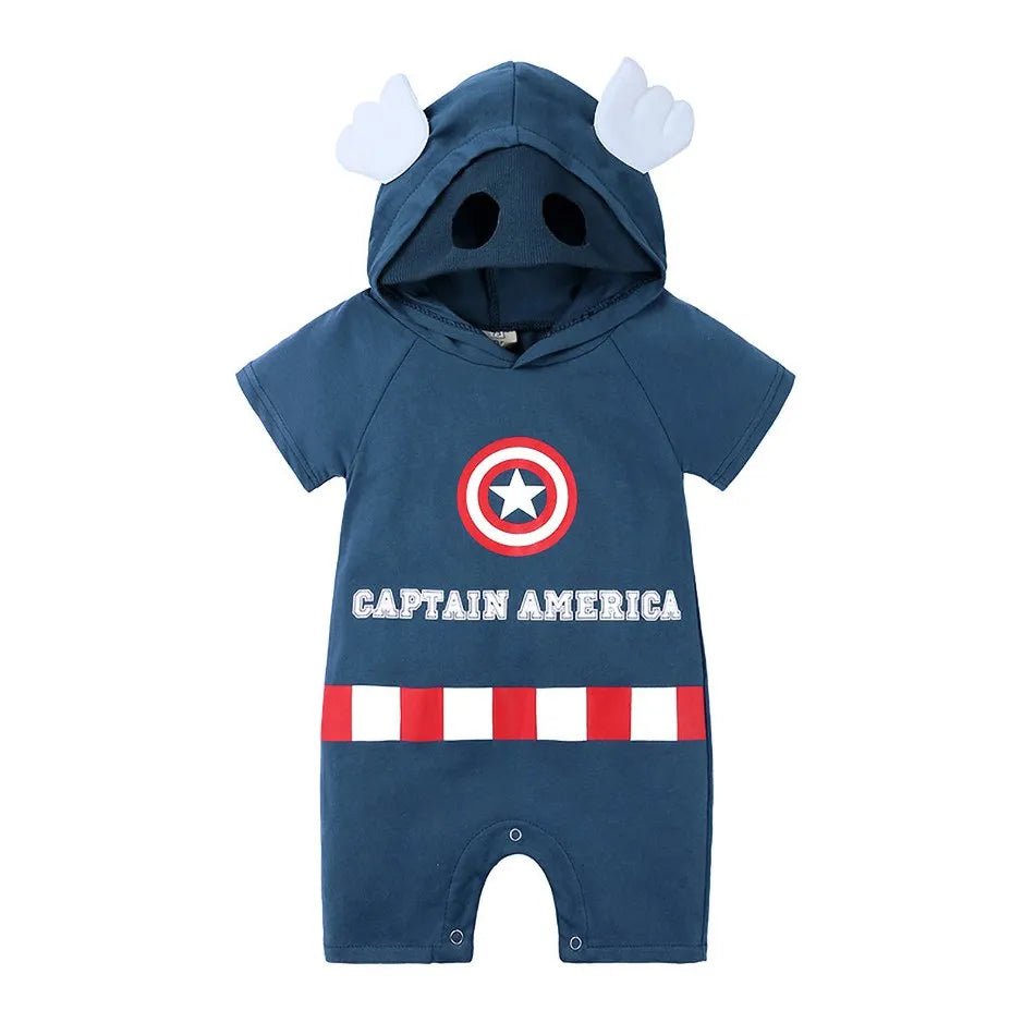 Storazone ED0826 / 18-24M 0-2 Years Baby Romper Costume Anime Cartoon Kids Jumpsuit Toddler Summer Short-Sleeved Romper Newborn Baby Boys Clothes