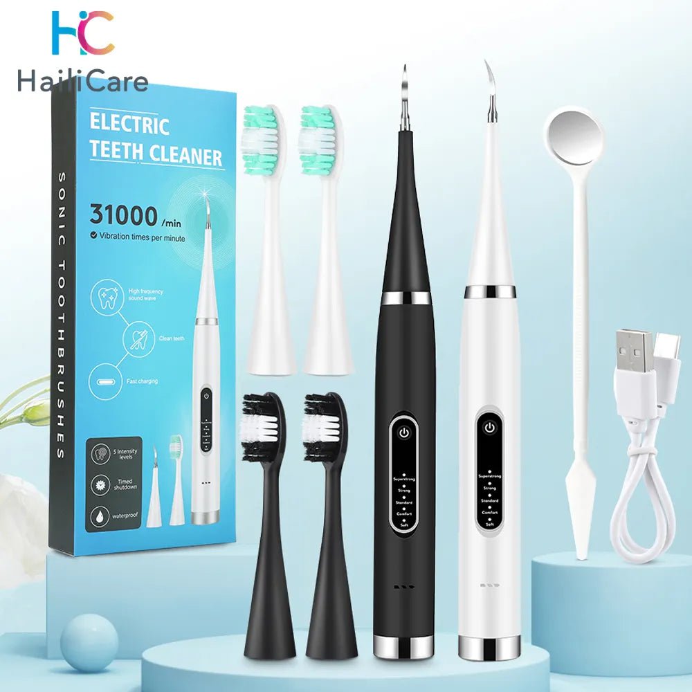 Storazone Electric Teeth Whitening Dental Calculus Scaler Plaque Coffee Stain Tartar Removal High Frequency Sonic Toothbrush Teeth Cleaner