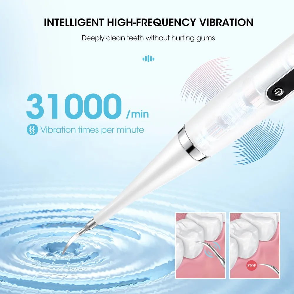 Storazone Electric Teeth Whitening Dental Calculus Scaler Plaque Coffee Stain Tartar Removal High Frequency Sonic Toothbrush Teeth Cleaner