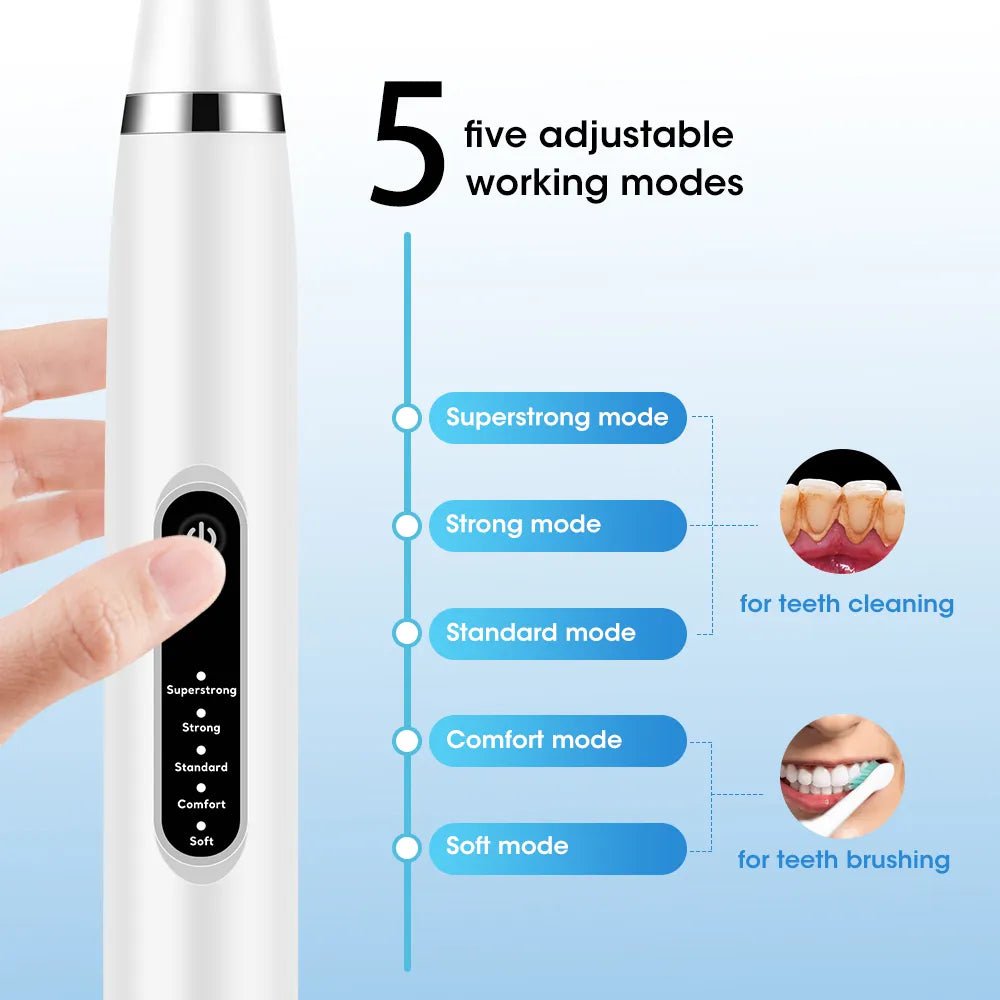 Storazone Electric Teeth Whitening Dental Calculus Scaler Plaque Coffee Stain Tartar Removal High Frequency Sonic Toothbrush Teeth Cleaner