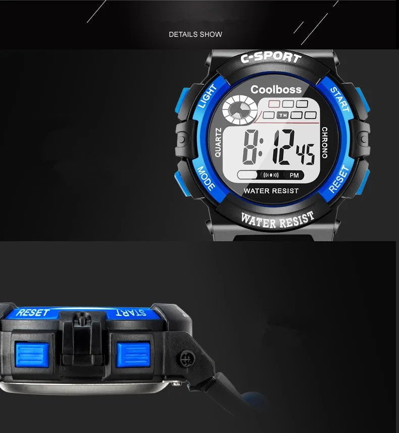 Storazone Electronic Watch For Boys Girls Children Luminous Dial Military Sport Watches for Kids Waterproof Multi-function Digital Watch