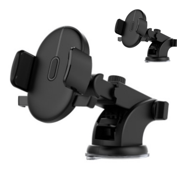 STORAZONE Electronics 2pcs Black Car Phone Holder Long Rod Telescopic Car Dashboard Suction Cup Type