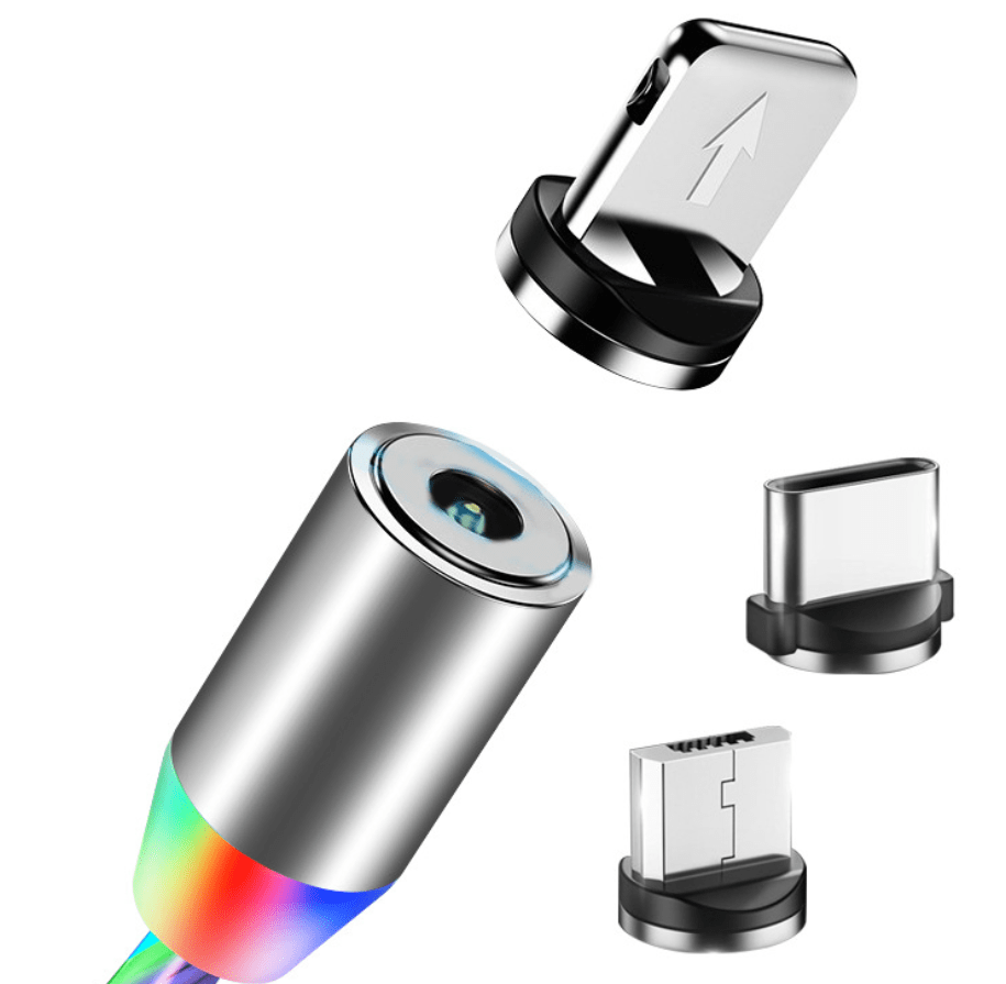 STORAZONE Electronics 3 in 1 / Colorful Compatible with Apple, Flowing Ligh Magnetic Streamer Data Line Cable for Iphone Android Typec