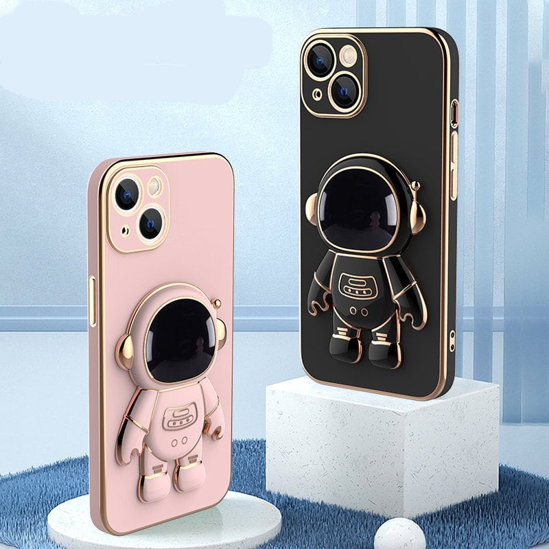 STORAZONE Electronics 3D Astronaut Phone Case Anti-Drop Electroplating Bracket