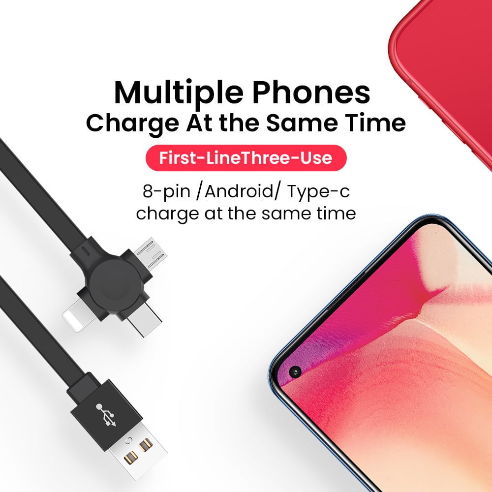 STORAZONE Electronics 4 In 1 Retractable USB Cable Creative Macaron Type C Micro Cable For I Phone With Phone Stand Charging Data Cable Line Storage Box