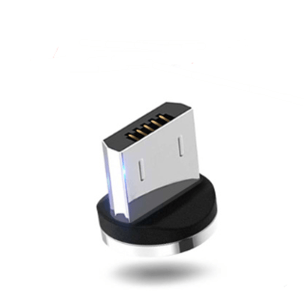 STORAZONE Electronics 5pcs Micro USB head / Black Compatible with Apple, Flowing Ligh Magnetic Streamer Data Line Cable for Iphone Android Typec