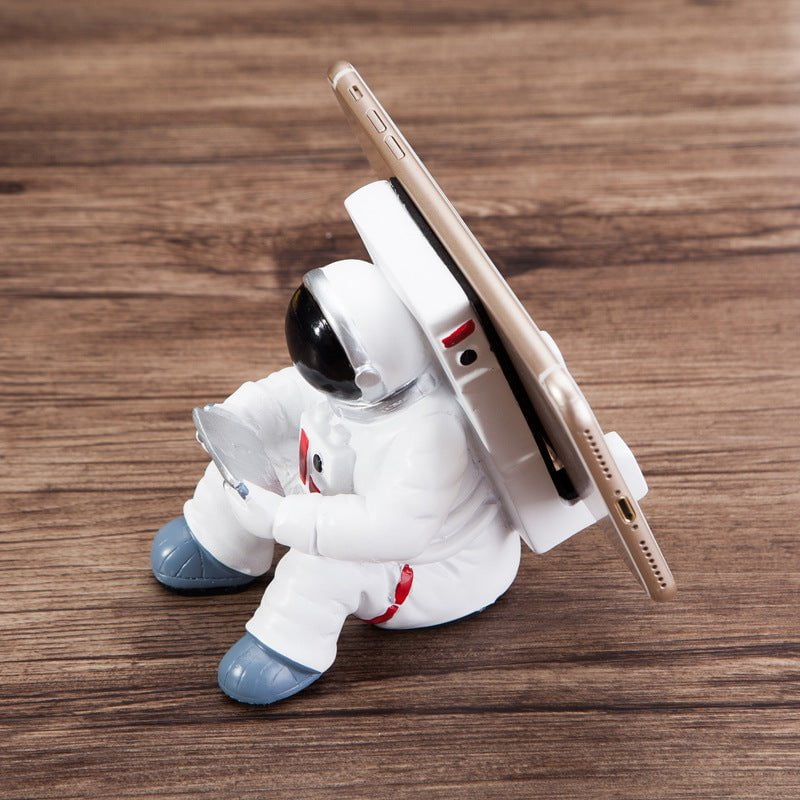 STORAZONE Electronics Astronaut Simple Astronaut Mobile Phone Stand Student Desktop Holder Cute Spaceman Cell Phone Holder Creative Gift Small Desk Decoration