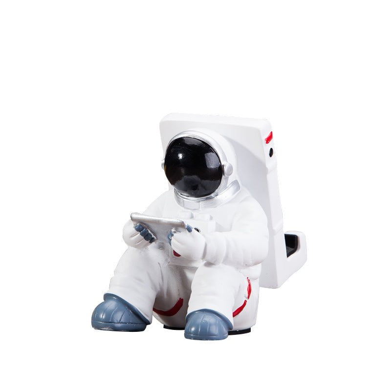 STORAZONE Electronics Astronaut Simple Astronaut Mobile Phone Stand Student Desktop Holder Cute Spaceman Cell Phone Holder Creative Gift Small Desk Decoration