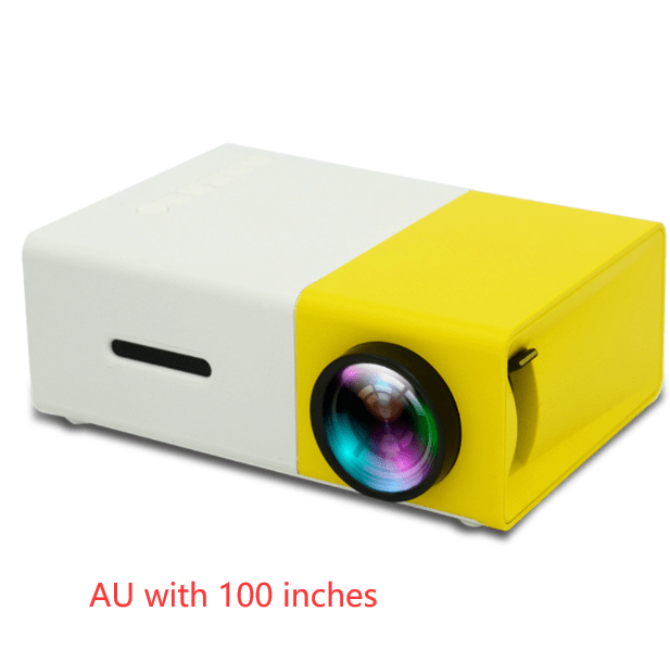 STORAZONE Electronics AU with 100 inches Portable Projector 3D Hd Led Home Theater Cinema HDMI-compatible Usb Audio Projector Yg300 Mini Projector