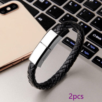 STORAZONE Electronics Black 2pcs / Android interface / 20cm New Bracelet Charger USB Charging Cable Data Charging Cord For IPhone14 13 Max USB C Cable For Phone Micro Cable