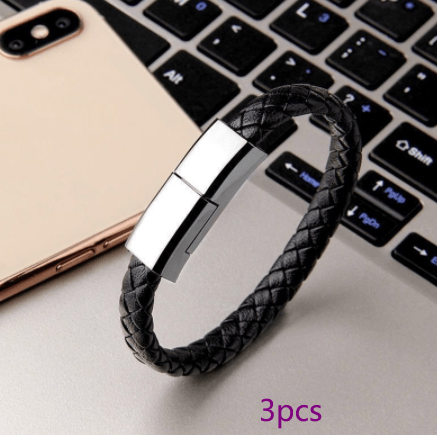 STORAZONE Electronics Black 3pcs / Android interface / 20cm New Bracelet Charger USB Charging Cable Data Charging Cord For IPhone14 13 Max USB C Cable For Phone Micro Cable