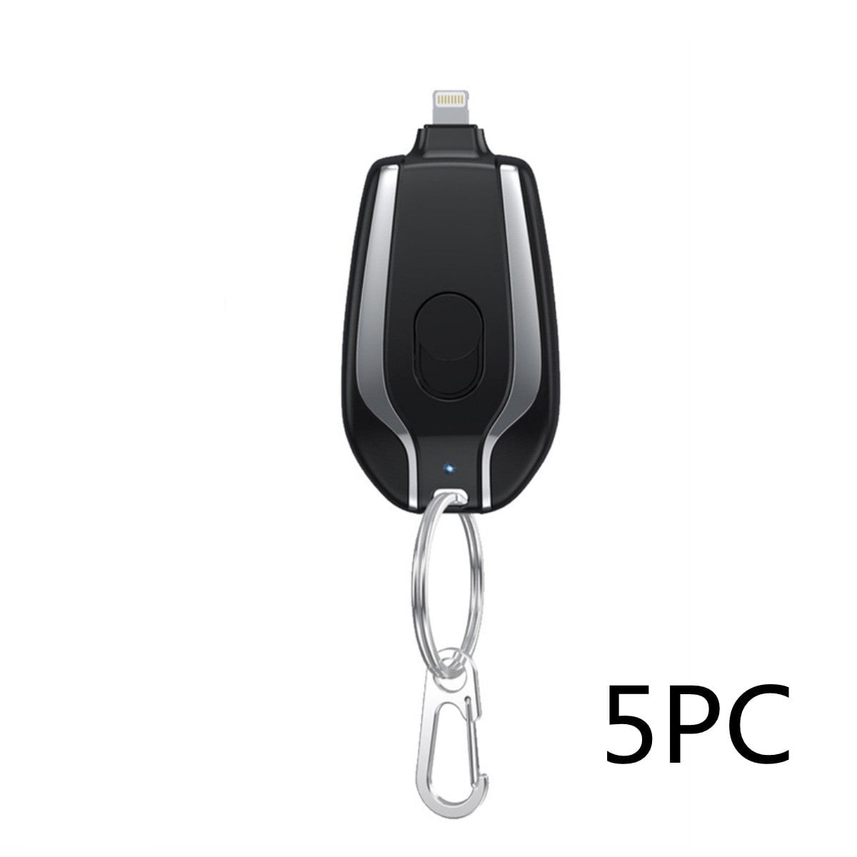 STORAZONE Electronics Black 5pcs / For IPhone 1500mAh Mini Power Emergency Pod Keychain Charger With Type-C Ultra-Compact Mini Battery Pack Fast Charging Backup Power Bank