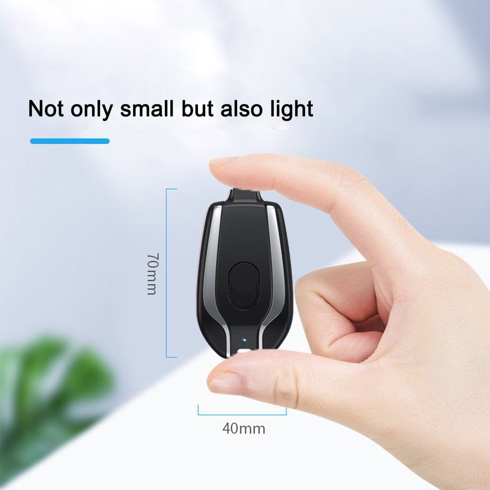 STORAZONE Electronics Black / Android 1500mAh Mini Power Emergency Pod Keychain Charger With Type-C Ultra-Compact Mini Battery Pack Fast Charging Backup Power Bank
