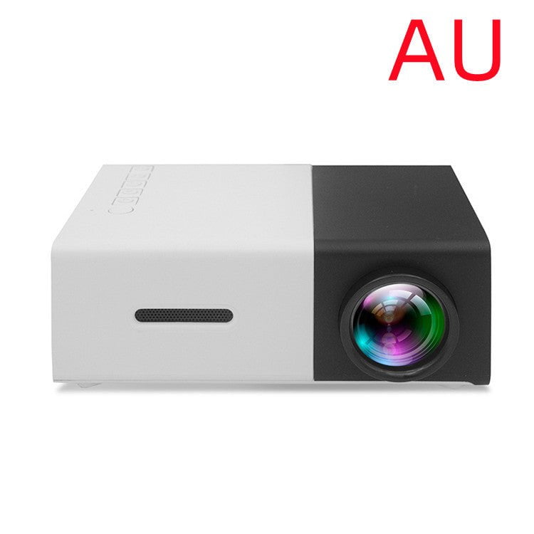 STORAZONE Electronics Black AU Portable Projector 3D Hd Led Home Theater Cinema HDMI-compatible Usb Audio Projector Yg300 Mini Projector