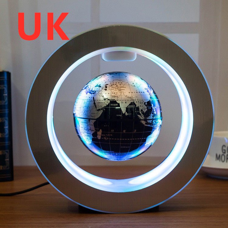 STORAZONE Electronics Black English UK Round LED World Map Floating Globe Magnetic Levitation Light Anti Gravity Magic