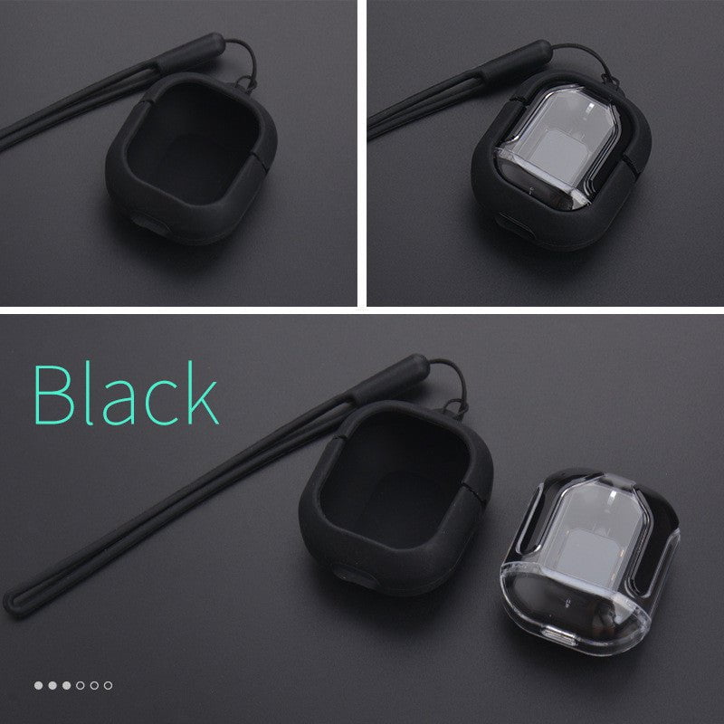 STORAZONE Electronics Black headphone case New Mini Transparent Wireless Bluetooth Headset Digital Display ENC Noise Reduction True Wireless Sports Music