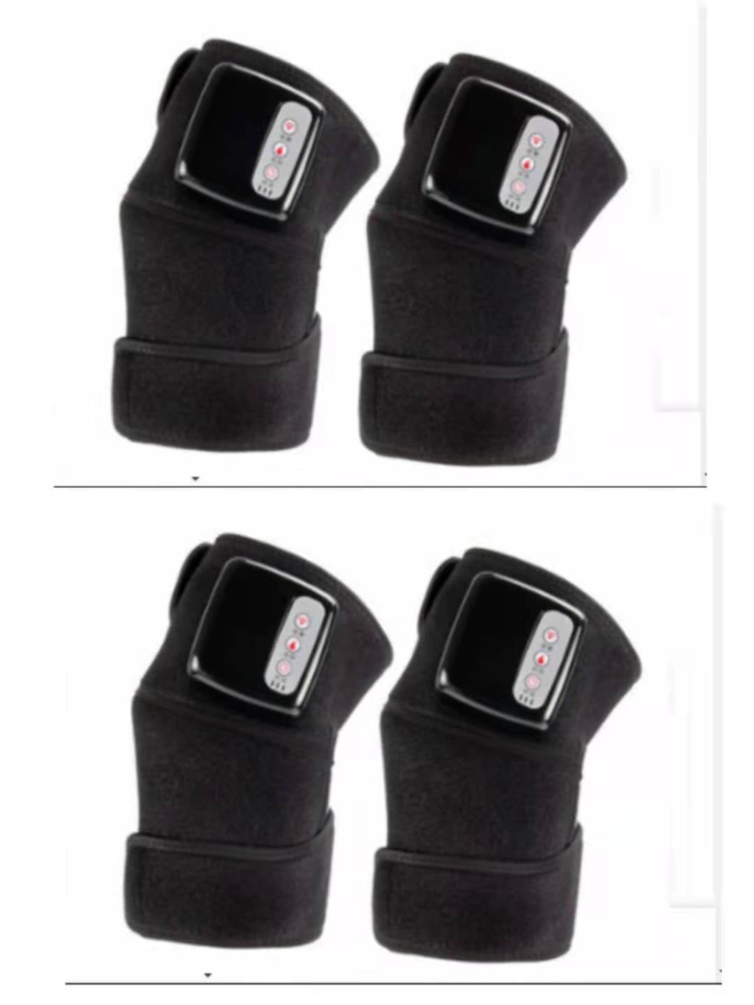 STORAZONE Electronics Black / Q 4PC / EU Electric Infrared Heating Knee Massager Wrap Elbow Joint Support Vibration Therapy Physiotherapy Machine Pain Relief Massageador