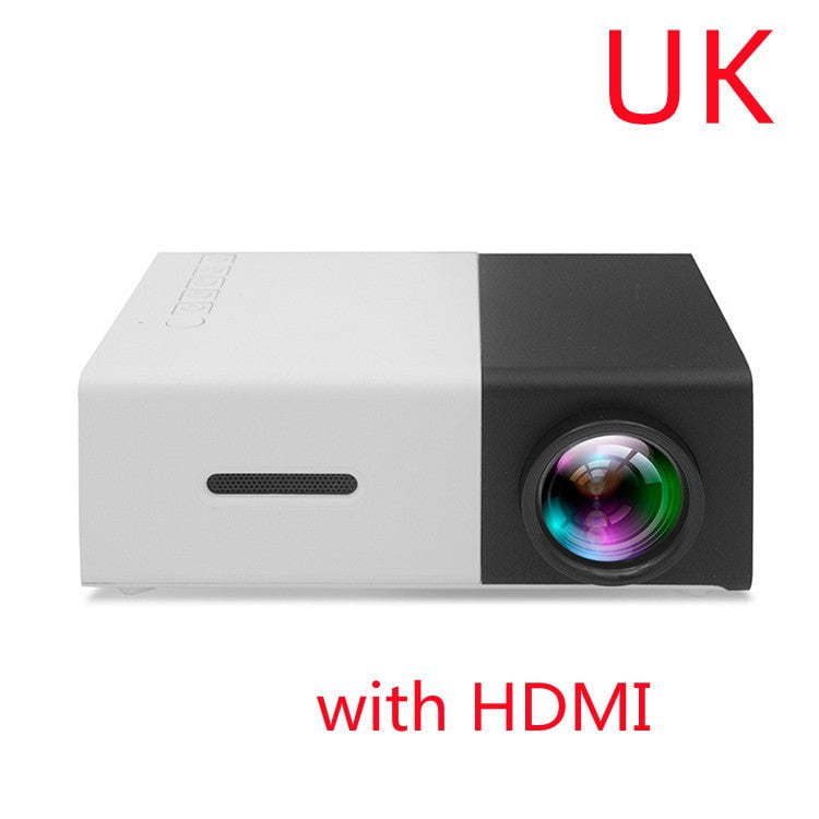 STORAZONE Electronics Black UK with HDMI Portable Projector 3D Hd Led Home Theater Cinema HDMI-compatible Usb Audio Projector Yg300 Mini Projector