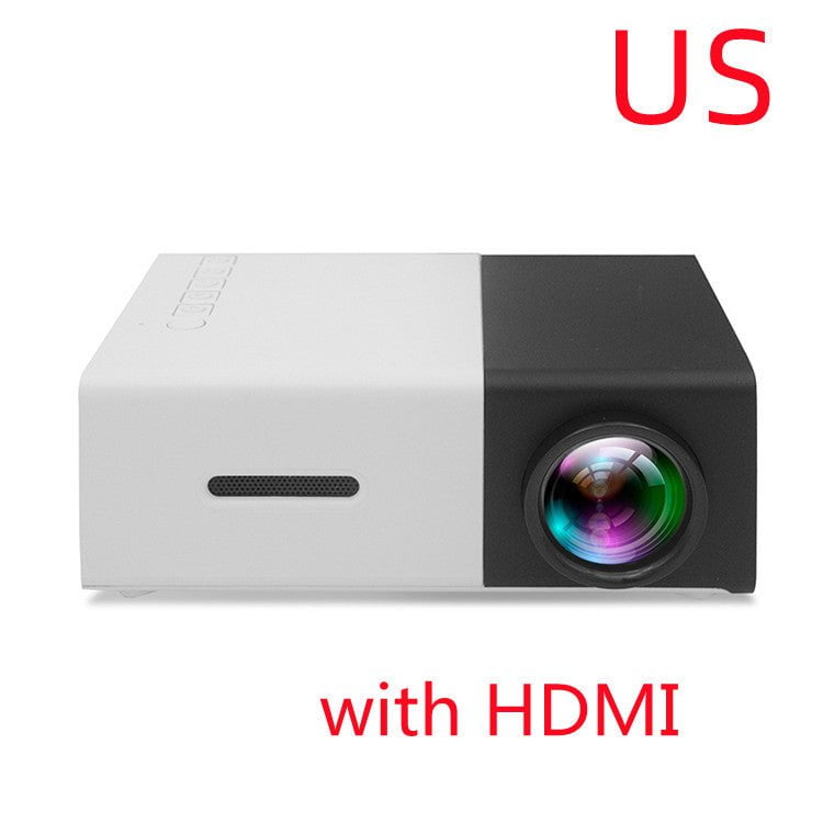 STORAZONE Electronics Black US with HDMI Portable Projector 3D Hd Led Home Theater Cinema HDMI-compatible Usb Audio Projector Yg300 Mini Projector