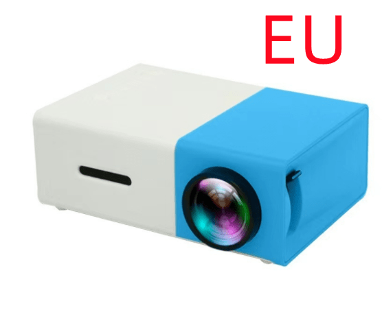 STORAZONE Electronics Blue EU Portable Projector 3D Hd Led Home Theater Cinema HDMI-compatible Usb Audio Projector Yg300 Mini Projector