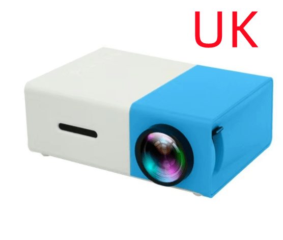 STORAZONE Electronics Blue UK Portable Projector 3D Hd Led Home Theater Cinema HDMI-compatible Usb Audio Projector Yg300 Mini Projector