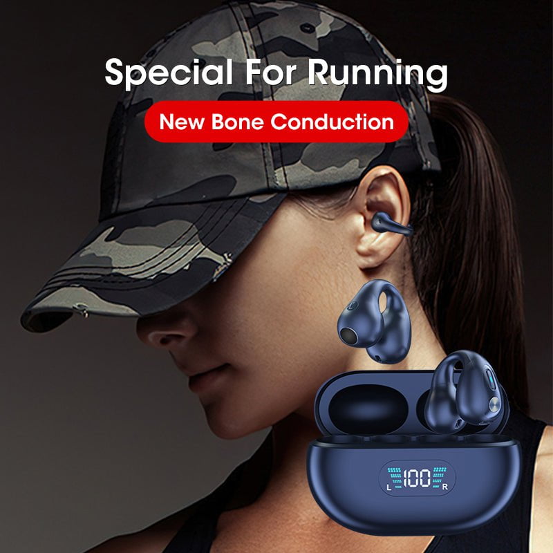 STORAZONE Electronics Bone Conduction Headphones TWS Earbuds Ear Clip Bluetooth 5.3 Touch Wireless Earphone In-Ear Bass HIFI Sports Headset